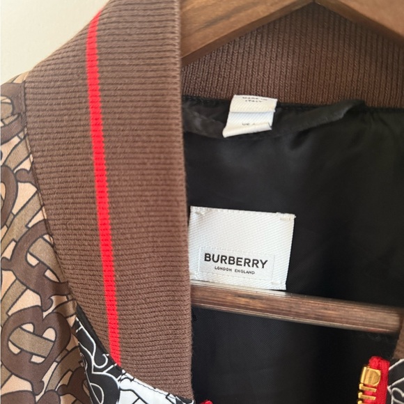 Burberry Brown Monogram Bomber Jacket - Picture 3 of 7